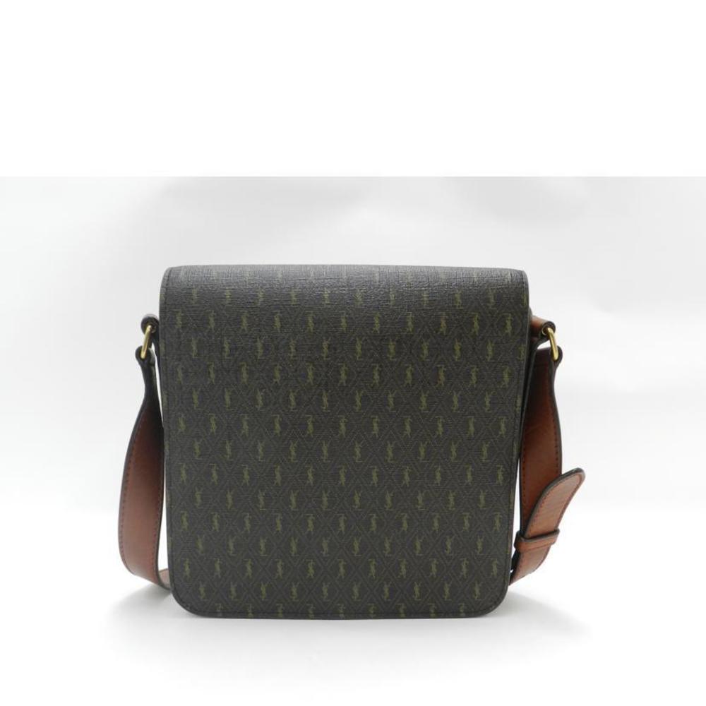 Saint Laurent Buckle Brown Bag Hook Medium Shoulder Diagonal